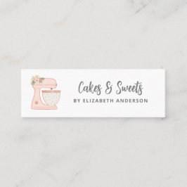 Affärskort för enkel Blommigt av bakverk Mini Visitkort