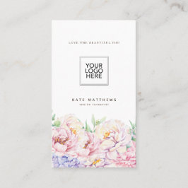 Affärskort för enkel Blommigt av Elegant med QR-ko Visitkort