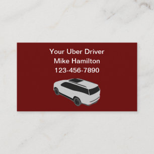 Affärskort för enkel körning av Uber Driver Rid Visitkort