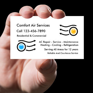 Affärskort för enkel Luft-konditionering Visitkort