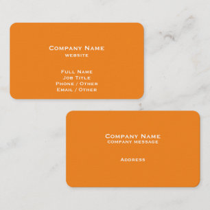 Affärskort för enkel Tangerine-Orange Visitkort
