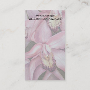 AFFÄRSKORT FÖR EXOTISK ROSA-ORCHID-ANPASSADE VISITKORT