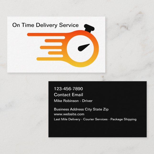 Affärskort för Express Delivery Services-kurir Visitkort (Fram/baksida)