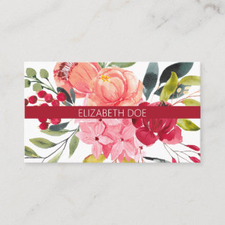 Affärskort för fantastisk Bright-Blommigt Visitkort