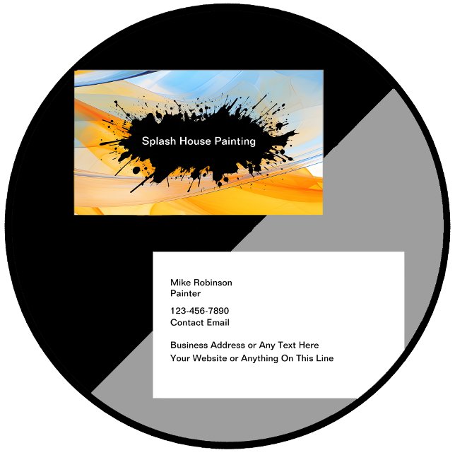 Affärskort för färgmålarfärg för hus visitkort (Skapare uppladdad)