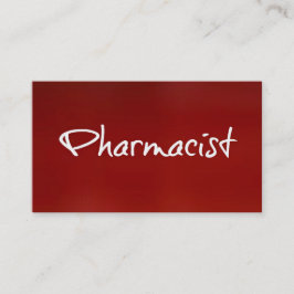 Affärskort för farmaceut Red Visitkort