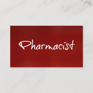 Affärskort för farmaceut Red Visitkort
