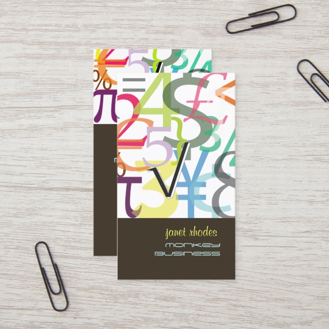 affärskort för finansieringsplanering visitkort (Fram/Back In Situ)