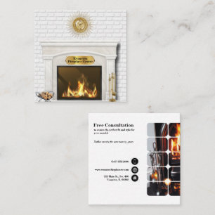 affärskort för fireplace Store Fyrkantigt Visitkort