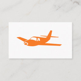 Affärskort för flygplansflygning med enkel orange visitkort