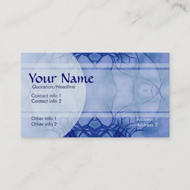 Affärskort för forestablage visitkort (Framsida)