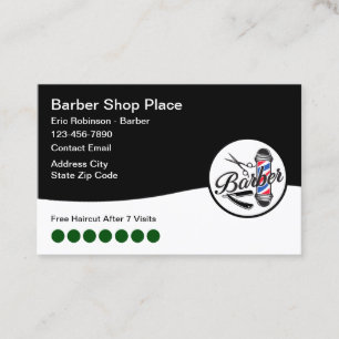 Affärskort för förmånserbjudanden för coola Barber Visitkort
