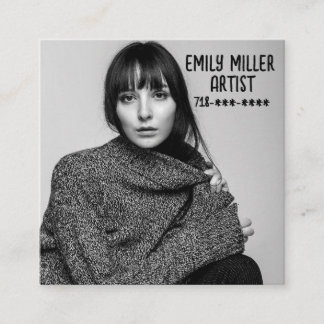 Affärskort FÖR FOTO-Anpassningsbar Fyrkantigt Visitkort