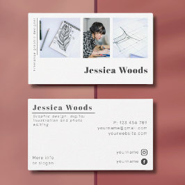 Affärskort för fotodesignern för grafik visitkort