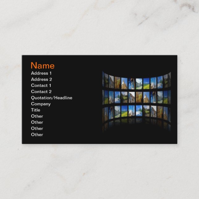 Affärskort för fotojournalist visitkort (Framsida)