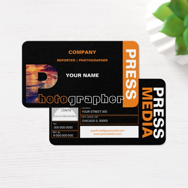 Affärskort för fotoskrivare visitkort (Skivbord)