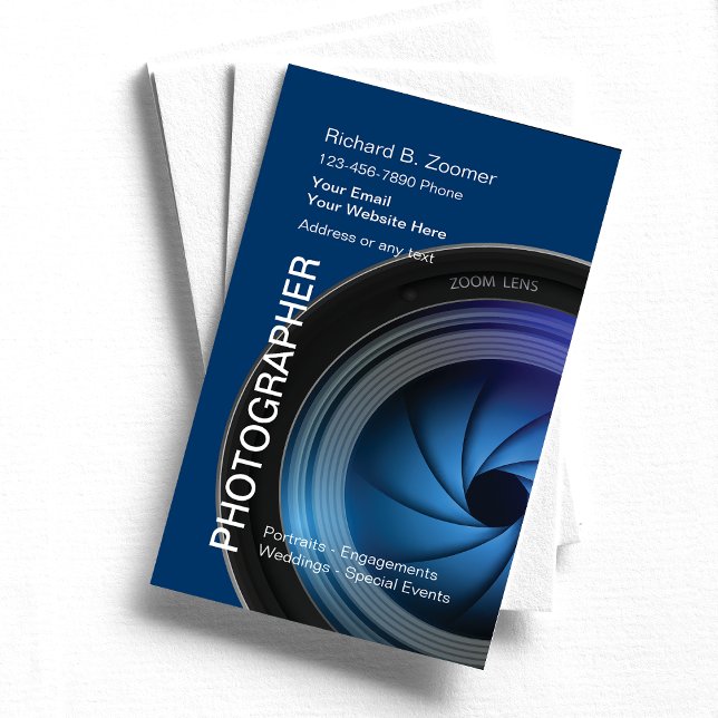 Affärskort för fotoskrivare visitkort (Skapare uppladdad)