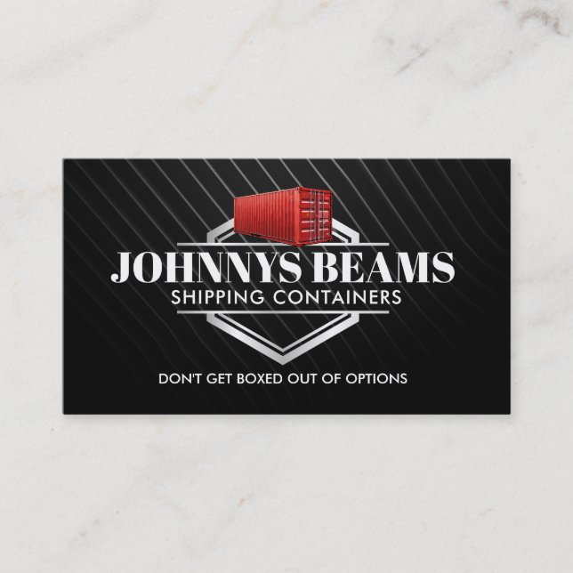 Affärskort för fraktbehållare visitkort (Framsida)