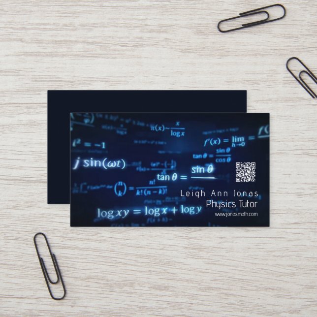 affärskort för fysiklärare visitkort (Fram/Back In Situ)