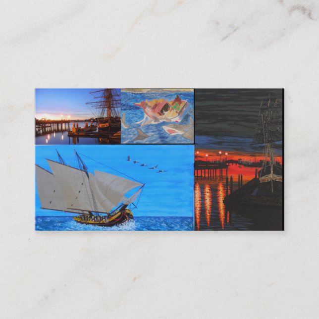 Affärskort för galleriuppsamling i Craig Visitkort (Framsida)