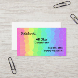 Affärskort för geometrisk regnbågsgradient visitkort