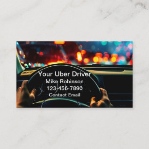 Affärskort för Glossy Coola Uber Car Service Drive Visitkort