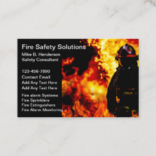 Affärskort för Glossy Fire Safety Products Service Visitkort