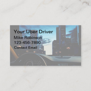 Affärskort för Glossy Uber Car Service Driver Visitkort