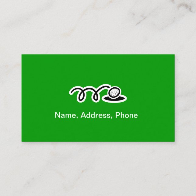 Affärskort för golfspelare och tränare visitkort (Framsida)