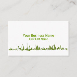 Affärskort för gräsmatta av gräs av enkel grönt visitkort