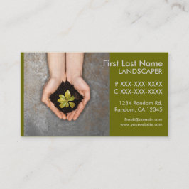 affärskort för grönt av temat landskapsplanering visitkort