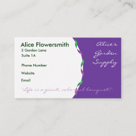 Affärskort för grönt och Lila Visitkort