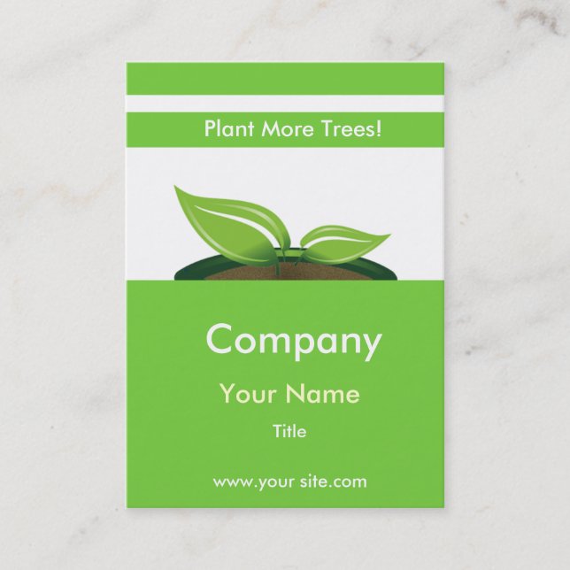 Affärskort för grönt visitkort (Framsida)
