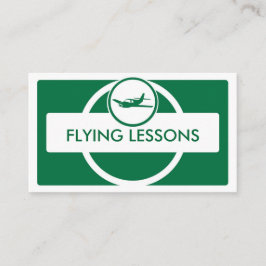 affärskort för grönt, vit, liten flygplan-flygarpi visitkort