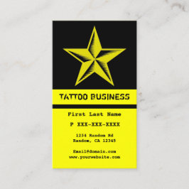 affärskort för gultens svarta stjärna visitkort