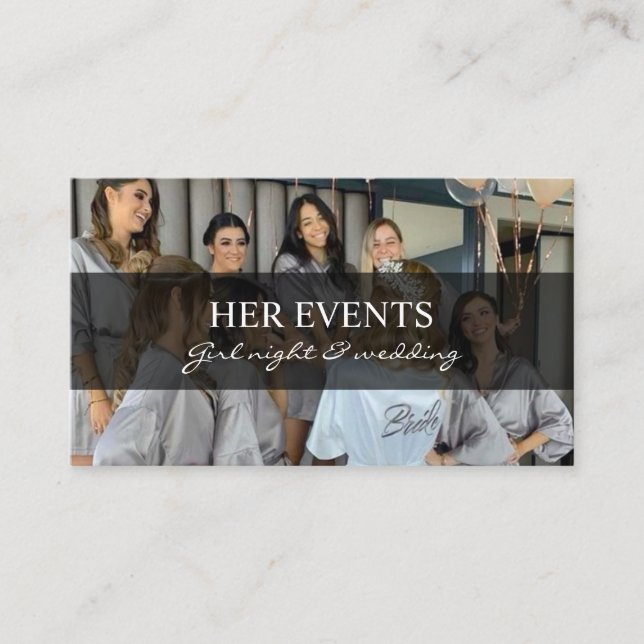 Affärskort för händelseorganisatör med bubblor visitkort (Framsida)