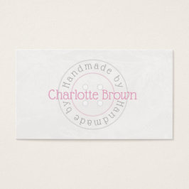 Affärskort för handgjorda produkter med knapp visitkort