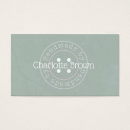 Affärskort för handgjorda produkter med knapp visitkort