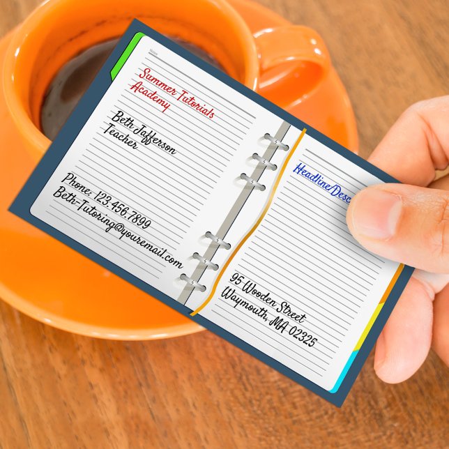 Affärskort för handledning av bärbara datorer visitkort (Skapare uppladdad)