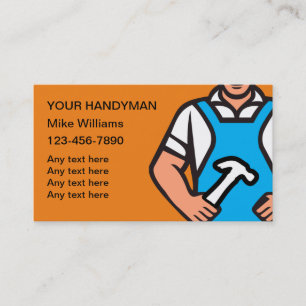 Affärskort för Handyman av perfekt Visitkort
