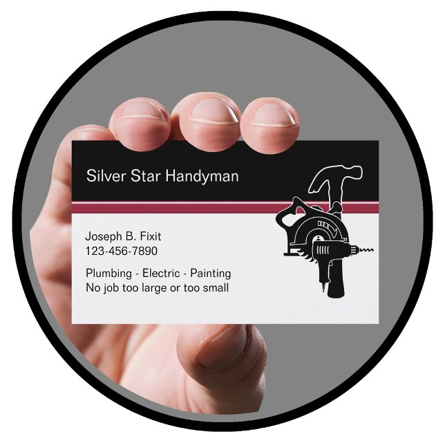 Affärskort för Handyman av professionell Visitkort (Skapare uppladdad)