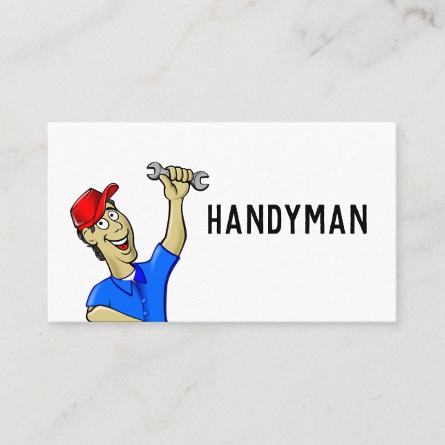 AFFÄRSKORT FÖR handyman-MEKANISK PLUMBER Visitkort (Framsida)