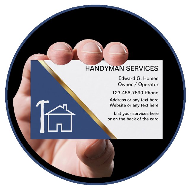 Affärskort för handyman visitkort (Skapare uppladdad)