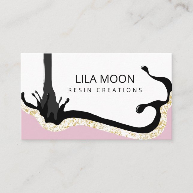 Affärskort för hartskonst visitkort (Framsida)