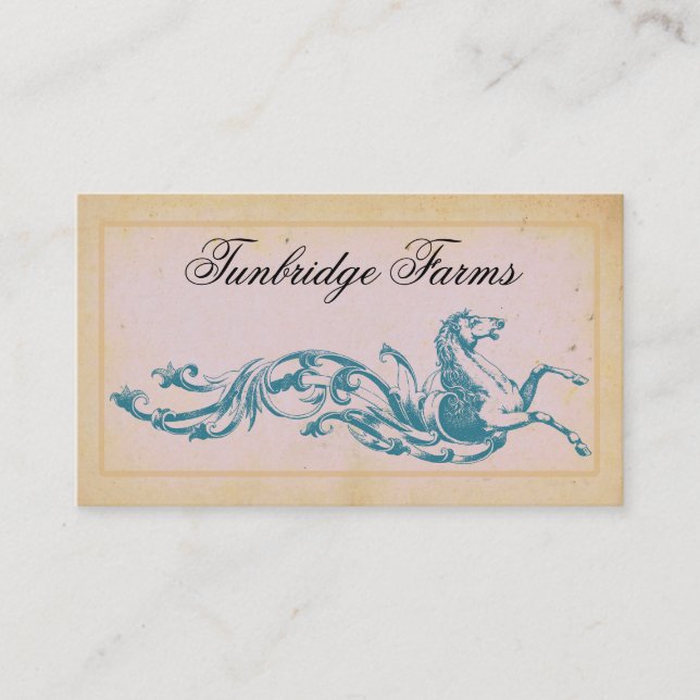 Affärskort för hästgårdströjning visitkort (Framsida)