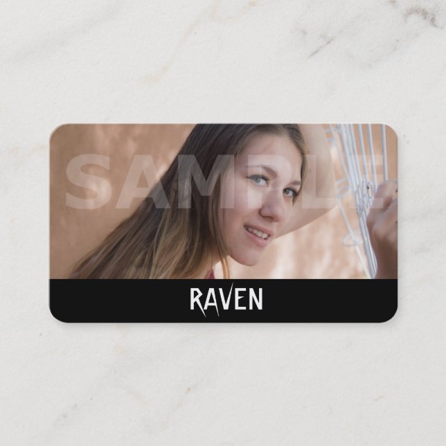 Affärskort för headshot - huvudskärmskort för spel visitkort (Framsida)