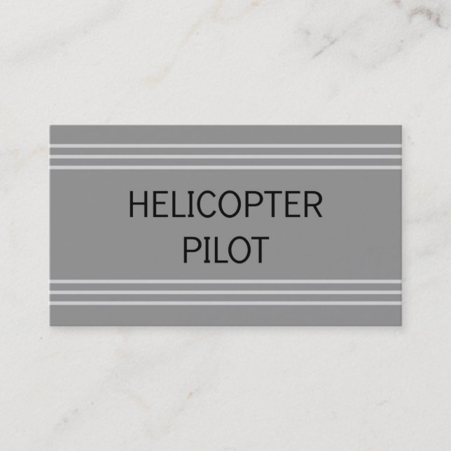Affärskort för helikopterpilot visitkort (Framsida)
