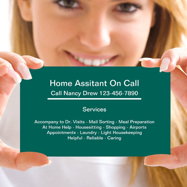 Affärskort för hemhjälpen visitkort (Skapare uppladdad)