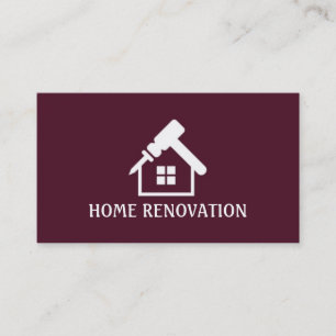 Affärskort för hemrenovering, byggnation visitkort