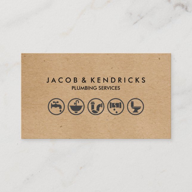 Affärskort för hemreparation av rörmokare visitkort (Framsida)
